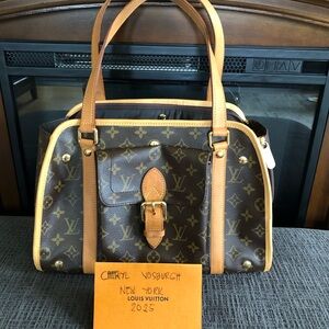 MONOGRAM SAC BAXTER PM DOG CARRIER